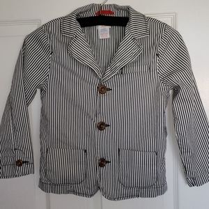 Joe Fresh Blue White Striped Blazer Jacket Boys 5T
